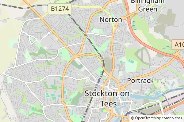 Mapa Stockton-on-Tees