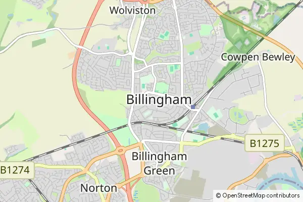 Mapa Billingham