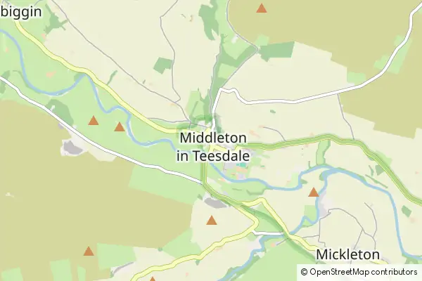 Mapa Middleton in Teesdale