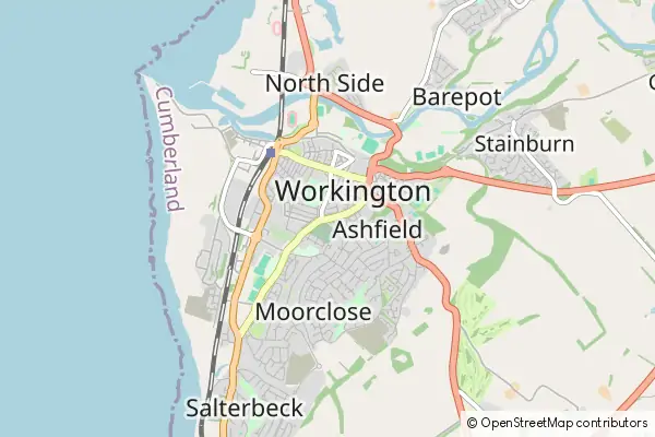 Mapa Workington