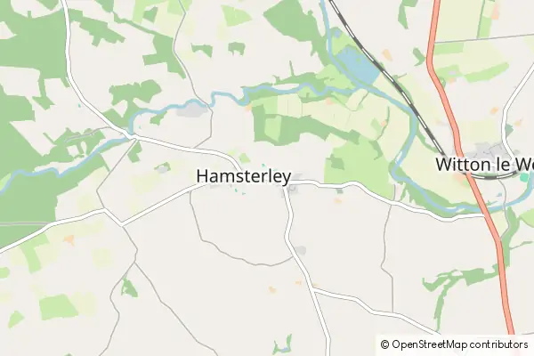 Mapa Hamsterley