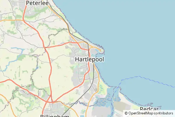 Mapa Hartlepool