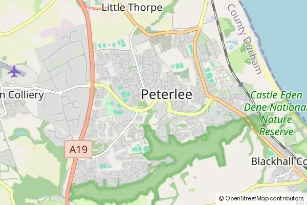 Mapa Peterlee