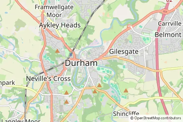 Mapa Durham