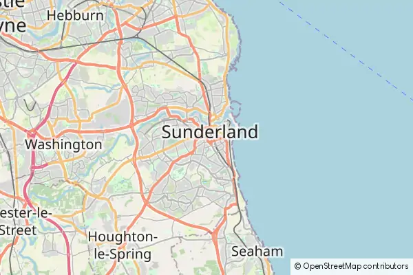 Mapa Sunderland