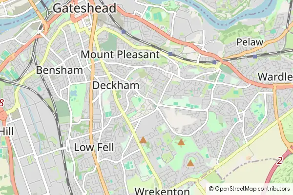 Mapa Gateshead