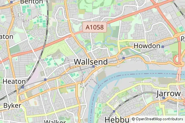 Mapa Wallsend
