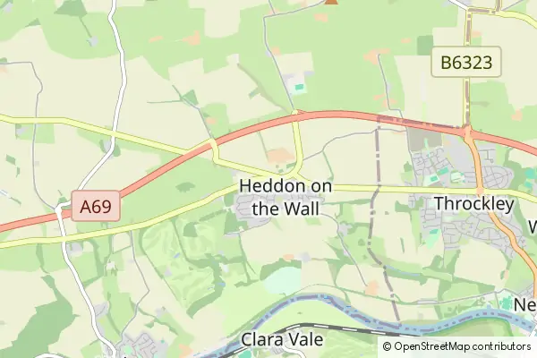 Mapa Heddon-on-the-Wall