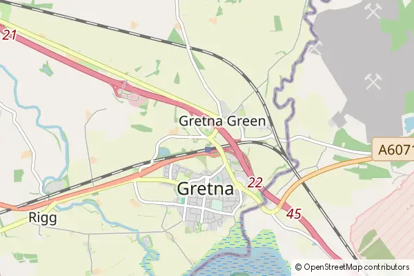 Mapa Gretna Green