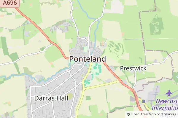 Mapa Ponteland