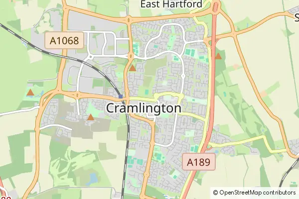 Mapa Cramlington