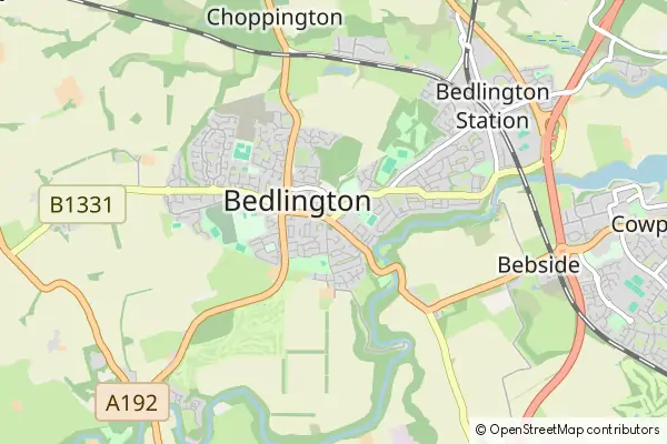 Mapa Bedlington