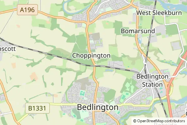 Mapa Choppington