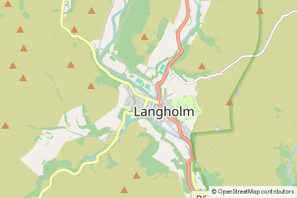 Mapa Langholm