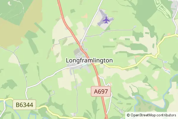 Mapa Longframlington