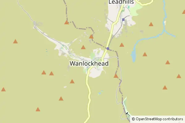 Mapa Wanlockhead