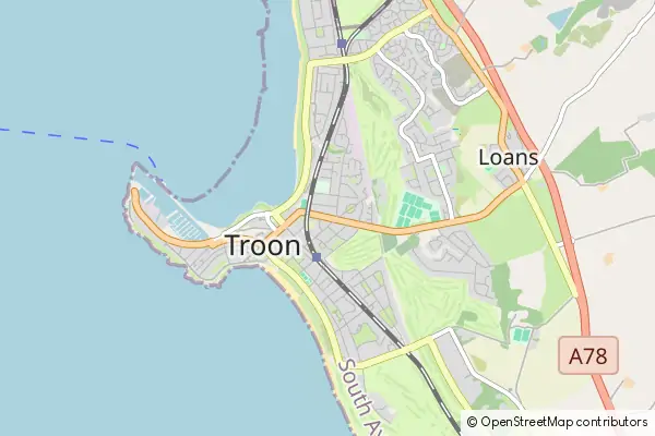 Mapa: Troon • © OpenStreetMap contributors Mapa Troon