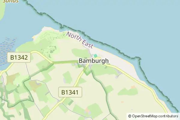 Mapa Bamburgh