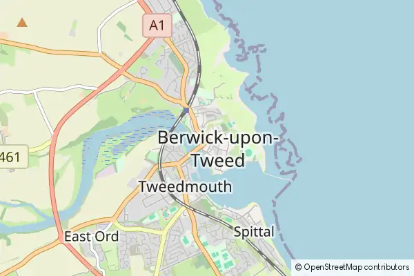 Mapa Berwick-upon-Tweed