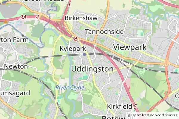 Mapa Uddingston