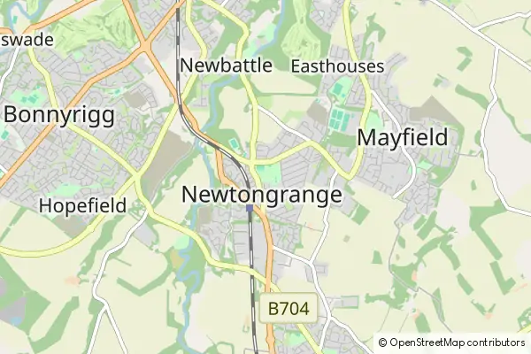 Mapa Newtongrange