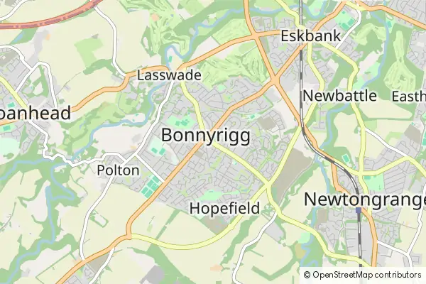 Mapa Bonnyrigg