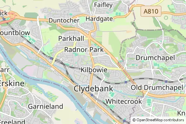 Mapa Clydebank