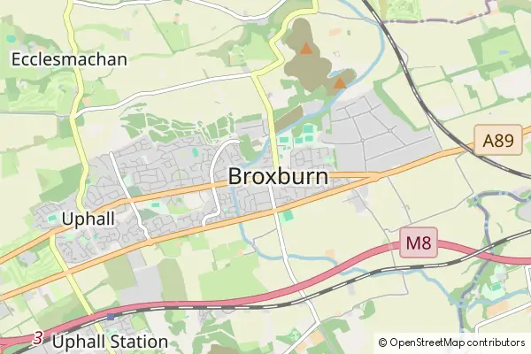 Mapa Broxburn