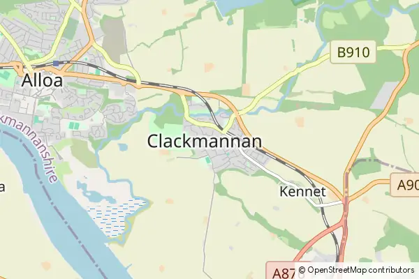 Mapa Clackmannan