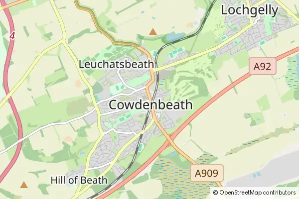 Mapa Cowdenbeath