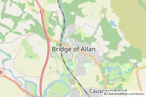Mapa Bridge of Allan