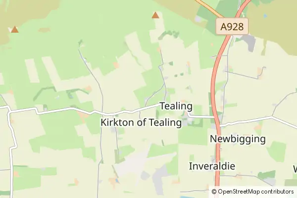 Mapa Kirkton of Tealing