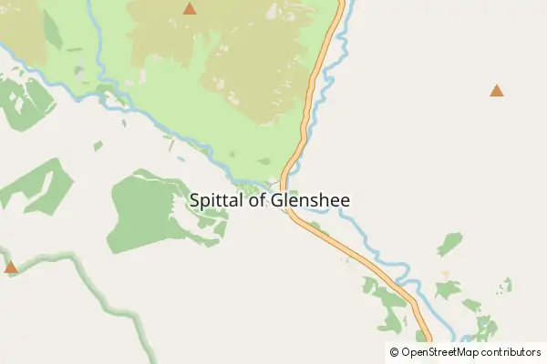 Mapa Spittal of Glenshee