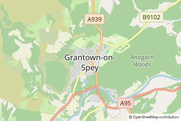 Mapa Grantown-on-Spey