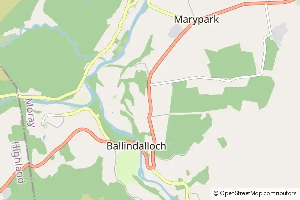 Mapa Ballindalloch