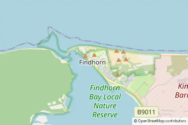 Mapa Findhorn