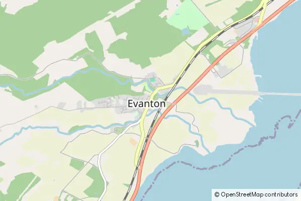 Mapa Evanton