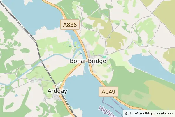 Mapa Bonar Bridge