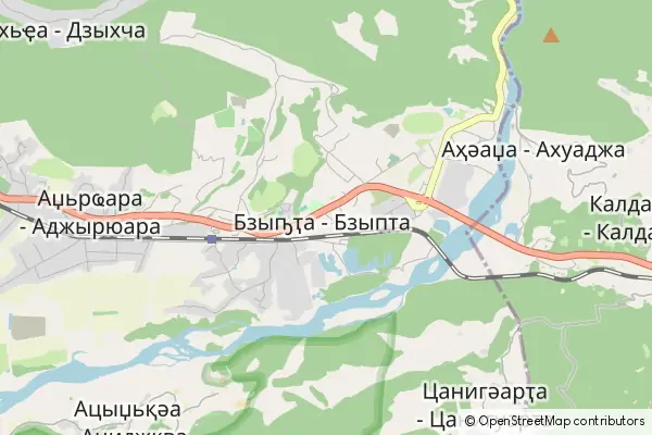 Mapa Bzybta