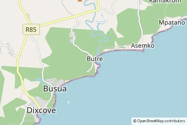 Mapa Butre
