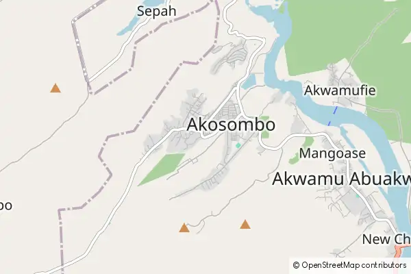 Mapa Akosombo