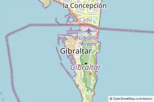 Mapa Gibraltar Town