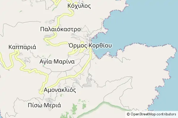 Mapa Órmos Korthíou