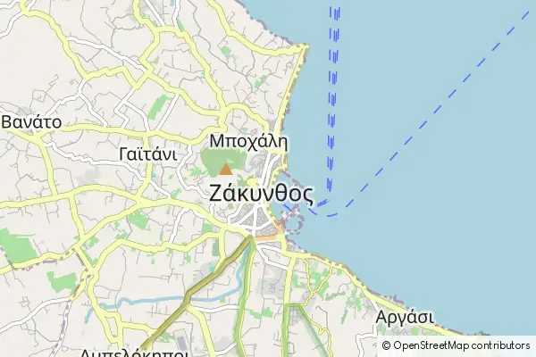 Mapa Zakynthos Town