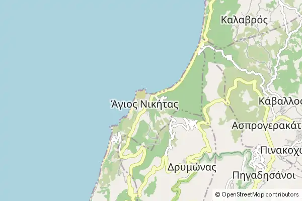 Mapa Agios Nikitas