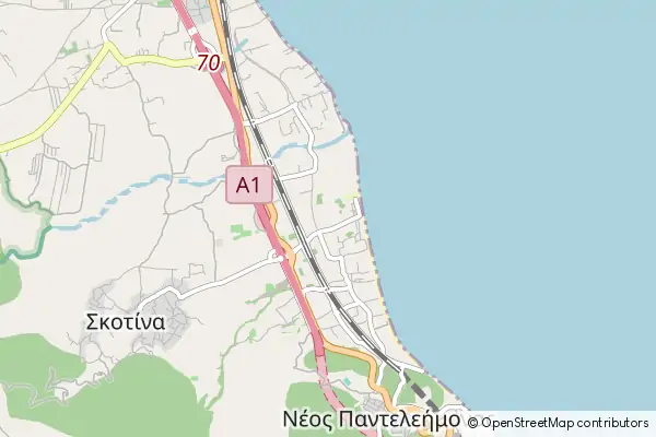 Mapa Paralia Skotinis