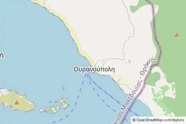 Mapa Ouranoupoli