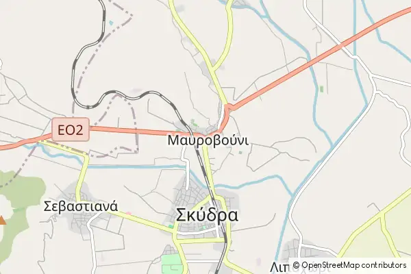 Mapa Greece, Central Macedonia, Pella Region, Mavrovouni