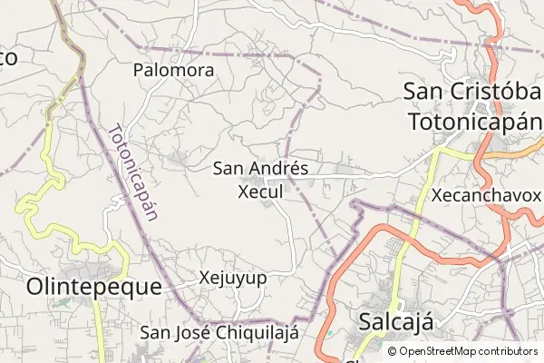 Mapa San Andrés Xecul