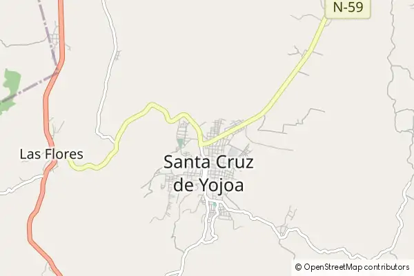 Mapa Santa Cruz de Yojoa